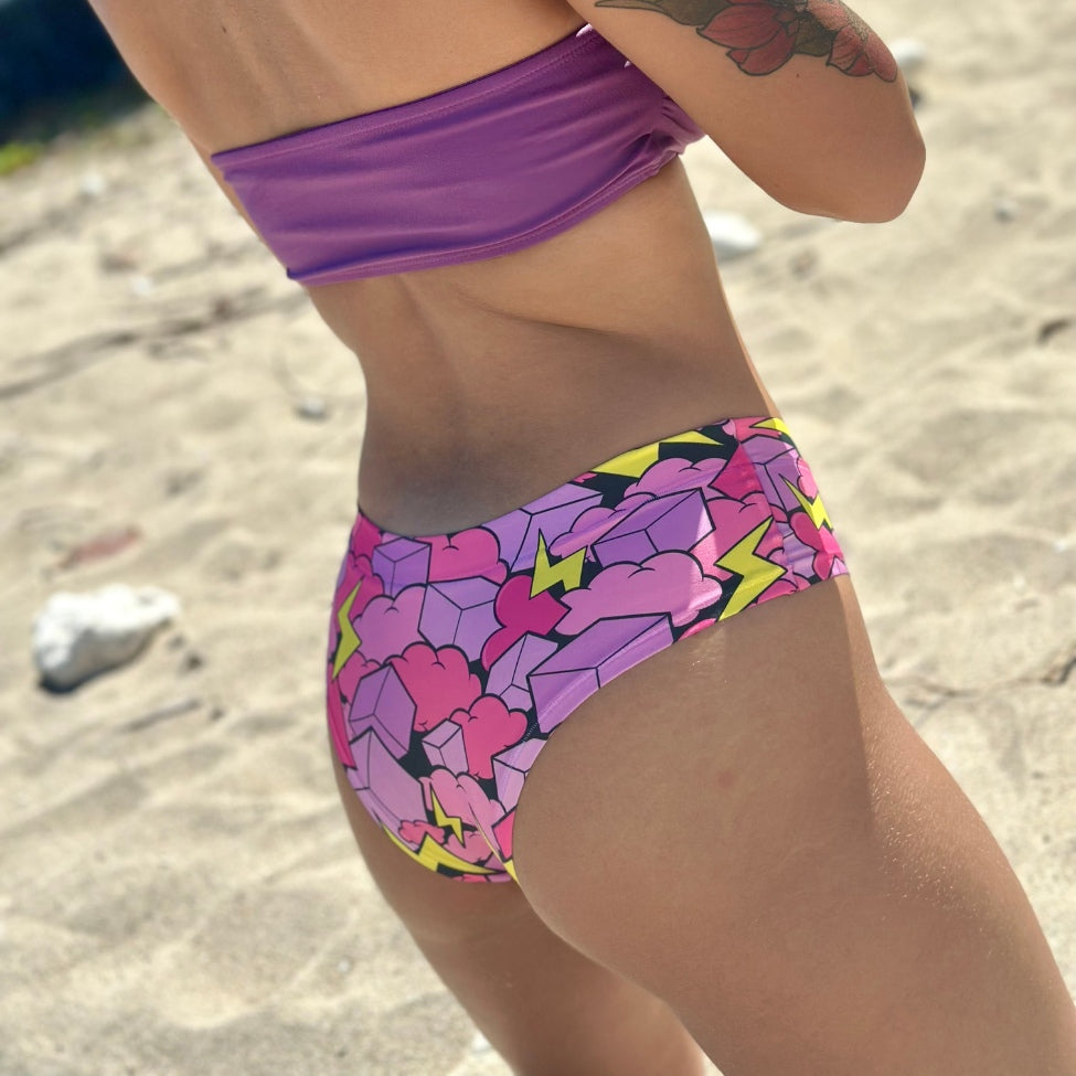 Monokini / Culotte Rose Électrique