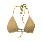 Top Triangle doré pailleté / beige